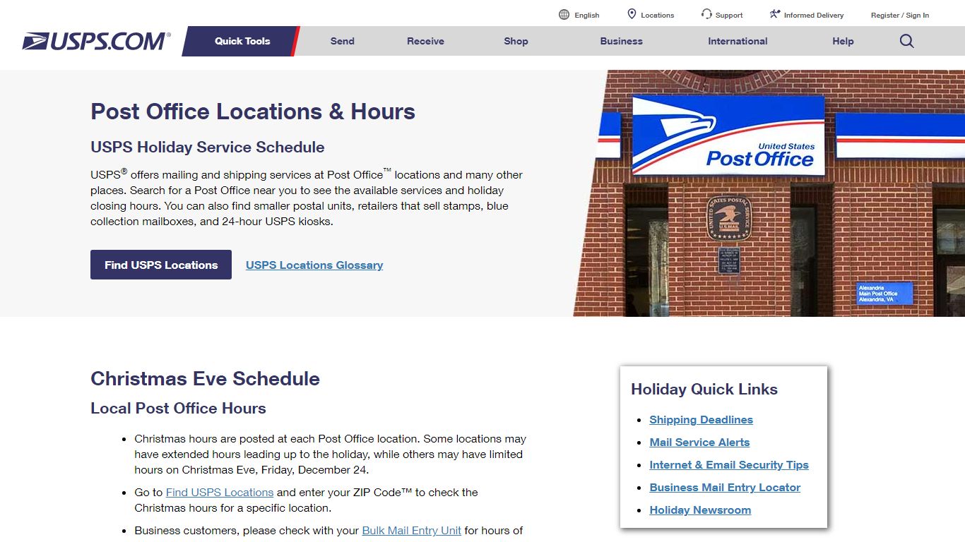 2021 USPS Post Office Holiday Closings & Hours | USPS